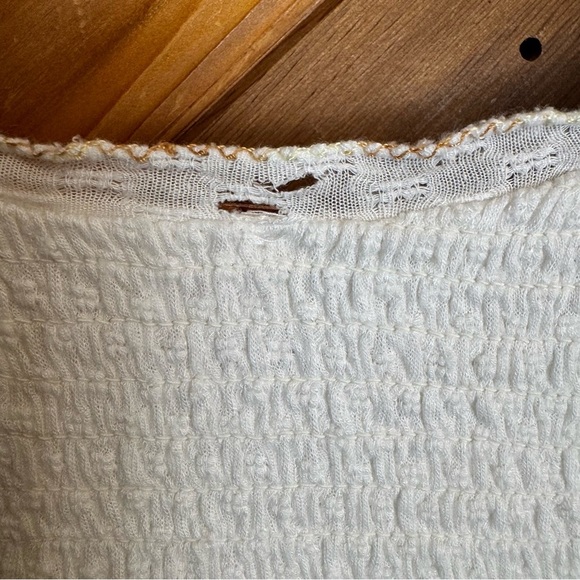 Free People Embroidered White Blouse Size XS - Picture 7 of 7